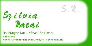 szilvia matai business card